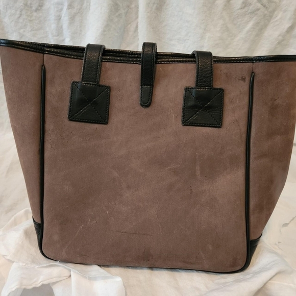 Vintage Dooney And BourkeSuede And Leather Tote - Picture 2 of 11